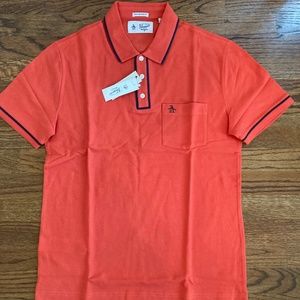 Original Penguin Earl Polo Orange/ Red New with Tags size Medium